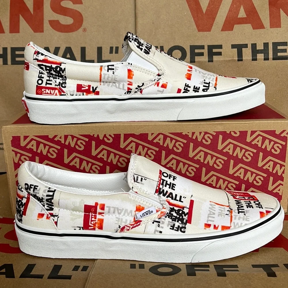 Vans WMNS Classic Slip On Packing Tape Blackdbl/Classic True White sneakers - Picture 2 of 16
